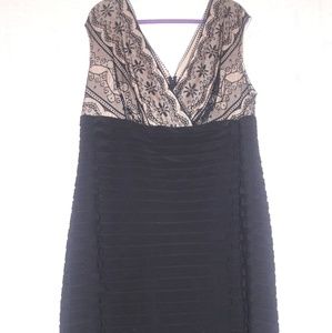 Black Signature Dress with Black Lace